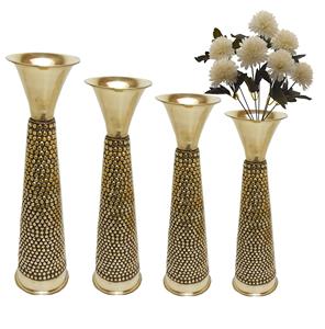 แจกันเหล็กประดับชายฝั่งที่ทันสมัยแจกันอลูมิเนียมทองเหลืองสุดหรูแจกันตั้งพื้นทำด้วยมือสำหรับงานแต่งงานของตกแต่งบ้าน - Product Image 4