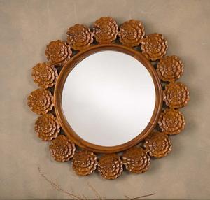 Espejos de pared de diseño de metal de hierro utilizados para dormitorio decorativo tamaño personalizado artesanías precios al por mayor - Product Image 3