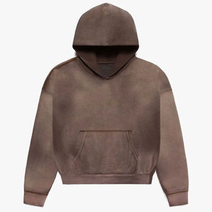 New Classic Style Oversized Distressed Hoodies Casual Winter Wear Men's Acid <b>Wash</b> Pullover Hoodie <b>For</b> <b>Sale</b> 100%Cotton Breathable - Product Image 4