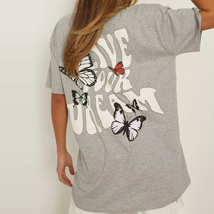 เสื้อยืดสตรีทผ้าฝ้ายผสมทรงหลวมเหมาะสำหรับใส่ในฤดูร้อนหรือใส่ในชีวิตประจำวัน - Product Image 2