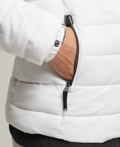 Veste d'hiver pour homme, design élégant personnalisé, veste matelassée à col montant, logo sur le devant, imperméable, coupe ajustée, coupe-vent - Product Image 3