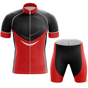 Ropa de ciclismo para hombre hecha a medida, ropa de manga corta transpirable de buena calidad con logotipo, conjuntos de uniforme de ciclismo - Product Image 1