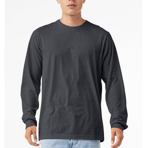 Camiseta Bella Canvas Negra de Manga Larga, Cuello Redondo, Corte Holgado - Product Image 2