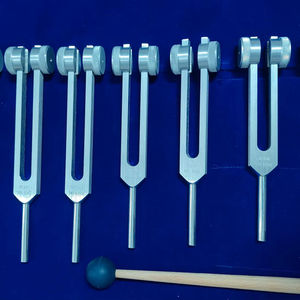 8 Weighted Chakra Tuning Fork Set Sound Healing Therapy Heart Third <b>Eye</b> Sacral - Product Image 1