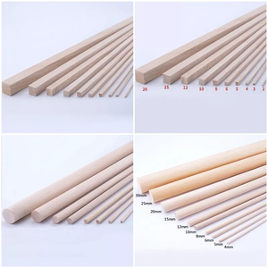 Tiras de Madera Redondas Hechas a Mano de Estilo Moderno, de 2mm-30mm, de Madera de Paulownia y Haya, para Decoración de Modelos de Casas, Hospitales y Muebles, EE. UU. - Product Image 2