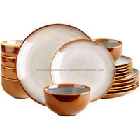 Juego de Platos de Porcelana Blanca Redondos Ecológicos, Estilo Americano, Decorados con Esmalte, para Bodas y Restaurantes