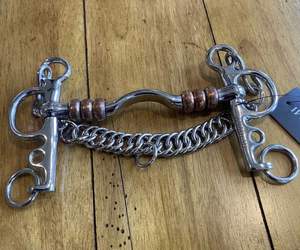 บิต Pelham คุณภาพสูงจาก SKI INTERNATIONAL ทำจากสแตนเลส เยอรมันซิลเวอร์ สายบิดเกลียวแบบช่วยชีวิต ด้ามสั้น สำหรับม้าแบบตะวันตก - Product Image 5