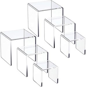 Estante escalonado de soporte de exhibición de acrílico de varios niveles personalizado para joyería al por menor, cosméticos, Figuritas y coleccionables - Product Image 1