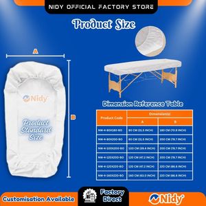 Drap-housse jetable NIDY pour l'ameublement et la literie de soins à domicile, housse de protection hygiénique douce non tissée à usage unique. - Product Image 6