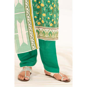 K-52115 Conjunto de 3 Piezas para Mujer, Salwar Kameez de Algodón Khaddar Estampado con Dupatta, Sin Arrugas, Corte Holgado para Ocasiones Casuales - Product Image 6