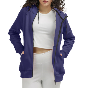 Sudaderas con cremallera para mujer con diseño de sublimación personalizado de alta calidad con cremallera frontal completa estilo sudaderas con cremallera para mujer precio bajo - Product Image 1