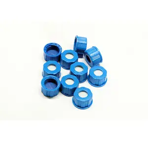 9/425, blaue Schraubverschlussverschluss, 9 mm, vorgeschlitzt blau PTFE weiß silikon-Septa