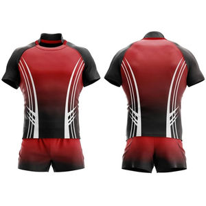 Maillot de rugby confortable et respirant à prix abordable, ensemble uniforme personnalisé par sublimation, évacuation de l'humidité, séchage rapide - Product Image 2