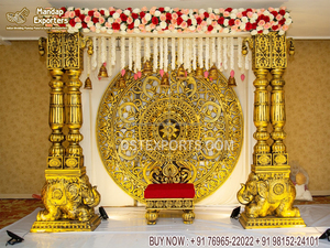 งานตกแต่งเวทีส่าหรีแบบครึ่งนิ้วของอินเดียใต้กำไลข้อมือสำหรับงานแต่งงานของฮินดูอุปกรณ์ประกอบฉากบนเวทีเครื่องประกอบฉากตกแต่งงานส่าหรีแบบครึ่งส่าหรี - Product Image 4