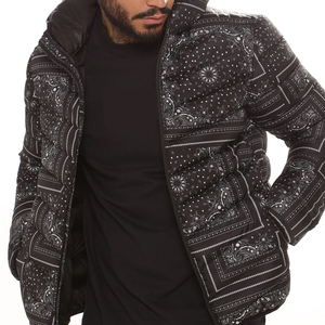Veste bouffante pour homme à manches longues, confortable, légère et bon marché/Veste bouffante pour homme avec impression de logo personnalisé - Product Image 3