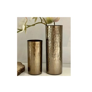 Modern Luxury Aluminum Gold Flower <b>Vases</b> Antique Finishing Flower <b>Vases</b> With Handmade Decoration at Affordable Price in INDIA P - Product Image 1
