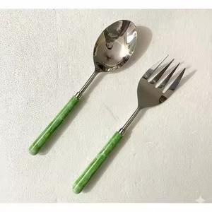 ชุดอุปกรณ์เสิร์ฟสลัดสแตนเลสเกรดสูง ดีไซน์หรูหรา สำหรับใช้ในครัวเรือน - Product Image 6