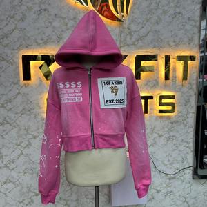 Logo personnalisé de marque privée le plus demandé sweat à capuche à fermeture éclair gris imprimé fabriqué en usine sweats à capuche à bas prix pour hommes - Product Image 3