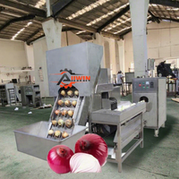 Commerciële automatische roestvrijstalen 304 ui- en groente-/fruit-schilmachine, capaciteit 2000 kg/uur, voor restaurant en industrieel gebruik