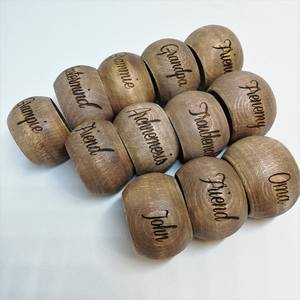 Anillos de Servilleta de Madera Grabados, Accesorios para Bodas, Decoración del Hogar, Cocina, Restaurante, Decoración para Bodas en Casa, Hotel, Oficina, Mesa - Product Image 6