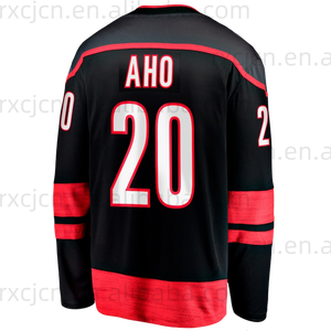 批发2025定制刺绣冰球运动衫 #20 Aho #24 Jarvis #37 Svechnikov #74斯拉文制服高级曲棍球服装 - Product Image 4
