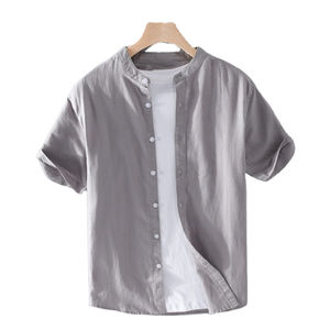 Camisas de color sólido de alta calidad para hombre Opciones de diseño personalizado Tallas grandes Estilo cómodo transpirable Perfecto - Product Image 4