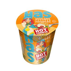 HAS Premium Fried Instant Noodles 70g – Wheat Flour Ramen with Creamy Hot Cheese <b>Sauce</b>, 6-Minute Preparation - Product Image 1
