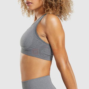 Custom Logo Solid Sports Bra Plus Size <b>Padded</b> Bra Workout Gym Sports Bra - Product Image 3