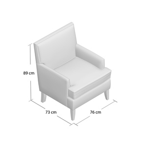 Contemporary <b>Square</b> Single Sofa with Multi-colored Fabric Upholstery - Product Image 4