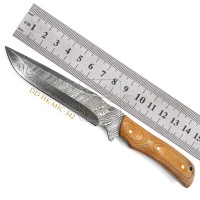 Couteau de chasse et de survie d'extérieur à lame fixe fait main en acier Damas 192 couches, manche en Micarta, 58-62 HRC – Offre Spéciale Damas – Meilleures Ventes