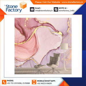 Piedra para decoración del hogar de última calidad, hermoso y lujoso mármol rosa pulido moderno disponible en tamaño personalizado - Product Image 2