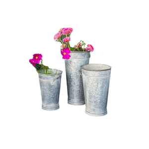 Jarrón de Flores Galvanizado de la Mejor Calidad para Colgar en la Pared, Buen Diseño, Tamaño Personalizado, Jarrón de Estaño para Uso en el Hogar y el Jardín - Product Image 2