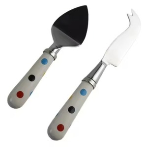 Servidor de pastel en forma de triángulo de alta calidad y cuchillo de mantequilla Cortador de pastel resistente Juego de metal con acabado dorado Servidor de pastel - Product Image 2