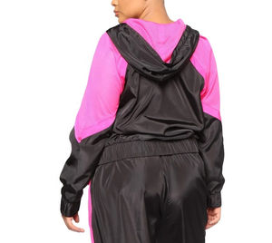 Top corto de chándal cortavientos con cremallera para mujer de nailon de la mejor calidad, ropa deportiva al por mayor a prueba de viento y de talla grande - Product Image 6