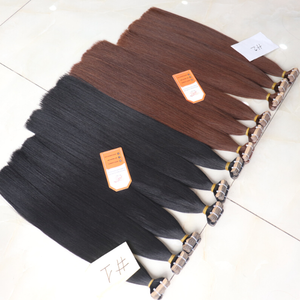 Ruban en Extension De Cheveux Naturel Noir 40 Pièce Bande dans les Extensions de Cheveux Humains Remy Brut Indien Temple Cheveux Extension - Product Image 6