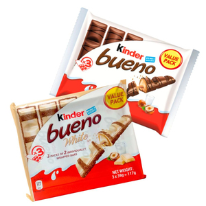 Kinderr Bueno Milk Chocolate <b>Bars</b> With Crispy Wafer And Creamy Filling In 48 Count Cases For Cash And Carry Wholesale Clubs - Product Image 1