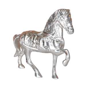Designer Aluminium Running Horse <b>Statue</b> Luxury Metal Home Decor Showpiece for Office Desk Living Room Center Table Interior - Product Image 1
