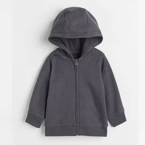 <b>Street</b> Wear Zipper Hoodie Custom Logo Boys 100% Cotton Zipper Hoodie Kids Fleece Terry Zipper Hoodies For Kids - Product Image 2