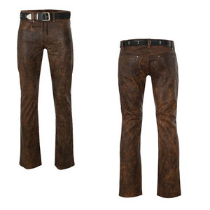 Transpirable Elegante Cómodo Ligero Regular Fit Durable Suave Alta calidad Ecológico Hombres Pantalones de cuero - Product Image 4