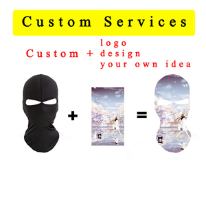 Vente en gros de balaclavas coupe-vent à deux trous en couleurs unies pour hommes, bon marché, noir, personnalisable, masque de ski pour le sport, la pêche, l'usage quotidien (4 - Product Image 5