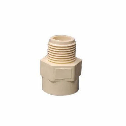 Durable CPVC MTA Pipe Fitting 1 Inch Ivory Male Threaded Adapter Smooth High Pressure Hot/Cold Water Supply Residential Plumbing by HARI OM POLYPLAST