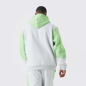 Chándal de Fitness holgado de moda para hombre, traje de entrenamiento y correr de invierno, nuevo estilo, cómodo chándal de bloque de Color para hombre - Product Image 2