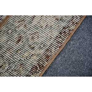 Petit tapis vintage 2,2x3,3 pi (66x101 cm), tapis turc brun style sud-ouest - Product Image 5