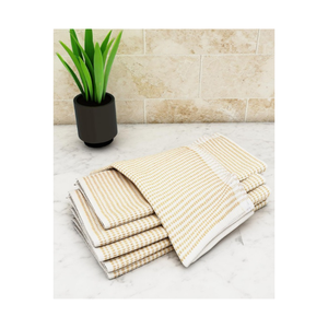 Ensemble de serviettes de golf et de cuisine en microfibre 100% coton, ultra absorbantes, approuvées GOTS, de qualité professionnelle, à carreaux verts, brodées, 300 g/m² - Product Image 3