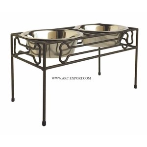 Bol pour chien et chat en acier massif indien, nouvelle arrivée, luxe, fait à la main, bol pour animaux de compagnie, mangeoires pour chiens, disponible auprès du fabricant en Inde - Product Image 4