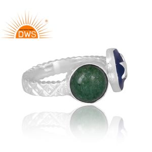 Design étonnant Bague en argent sterling naturel vert fraise Quartz et émail Pierre précieuse Design personnalisé Bijoux pour femmes Cadeau pour - Product Image 4
