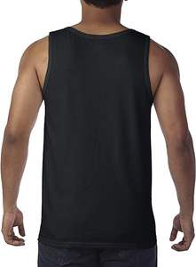 Custom Logo 100% Cotton O-Neck <b>Tank</b> Top for Men Muscle Fit Solid Pattern Breathable Heat-Transfer Printed Workout Sportswear - Product Image 2