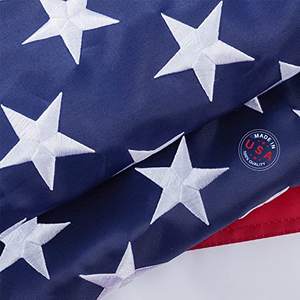 Drapeau américain 2x4, robuste, durable, en nylon, pour extérieur, avec étoiles brodées et bandes cousues, brasserie USA TOP FLAGSINC - Product Image 6