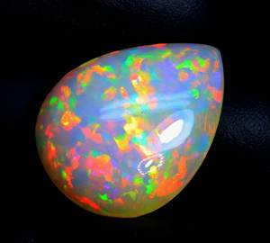 Étonnante pierre précieuse de cabochon de poire d'opale éthiopienne-Welo Rainbow Flashy Opal Gems-Lisse Loose Huge Stone For Jewelry Purpose - Product Image 3