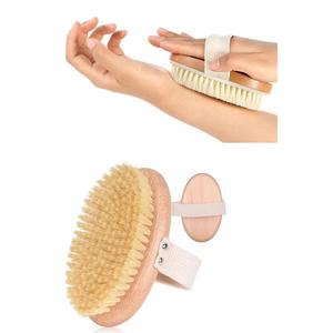 Peeling efficace per la cura della pelle del corpo secco spazzola per il bagno crine di cavallo e Cellulite spazzola per rimuovere la Cellulite